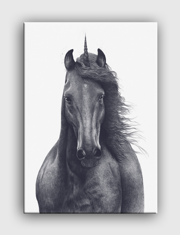 Black unicorn Canvas