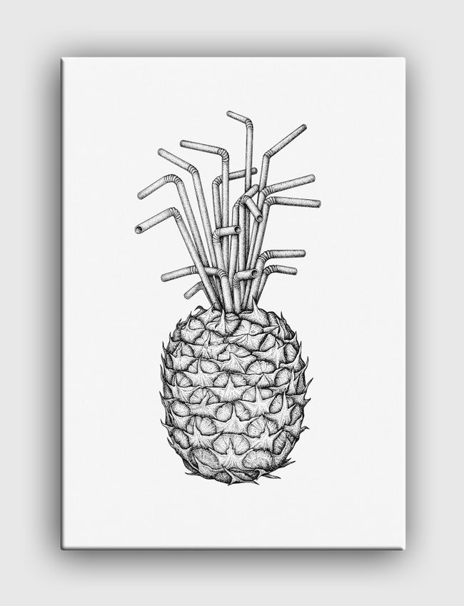 Pineapple straws - Canvas