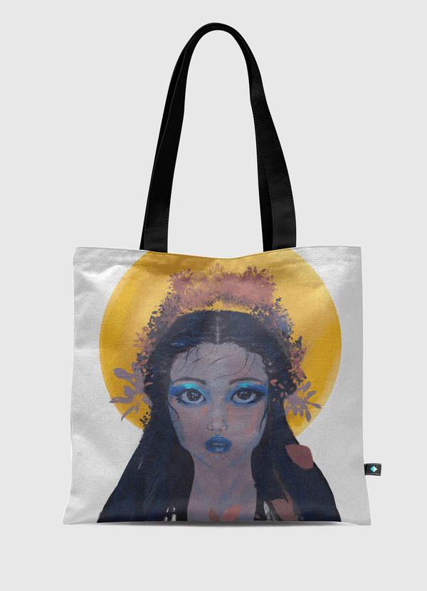 Golden sun girl kimono Tote Bag