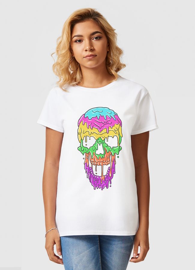 Summer Skull - Women Basic T-Shirt