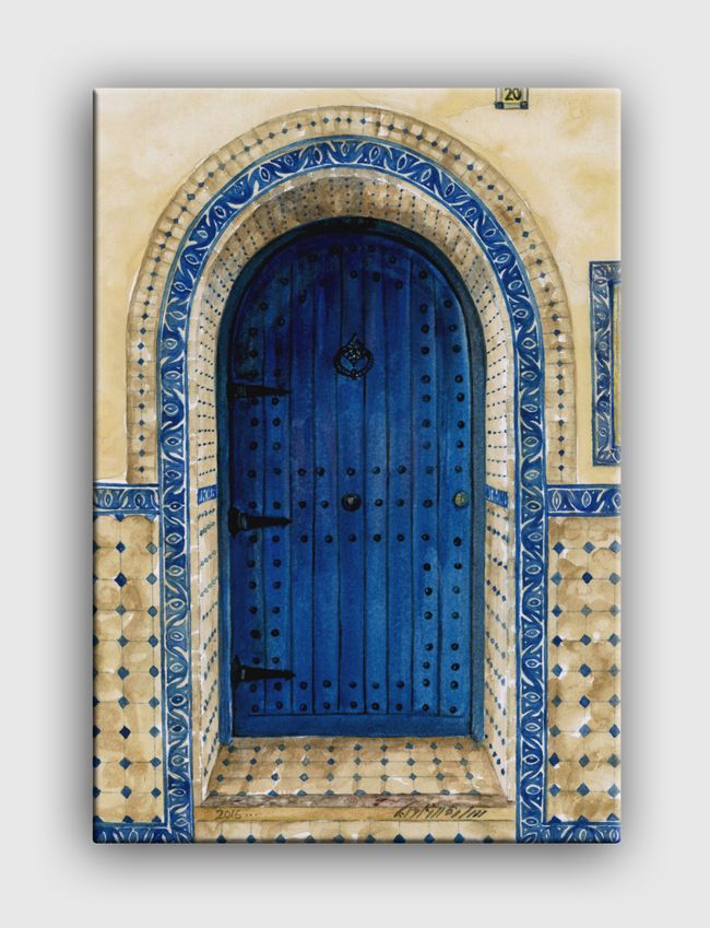  Blue Moroccan Door  - Canvas