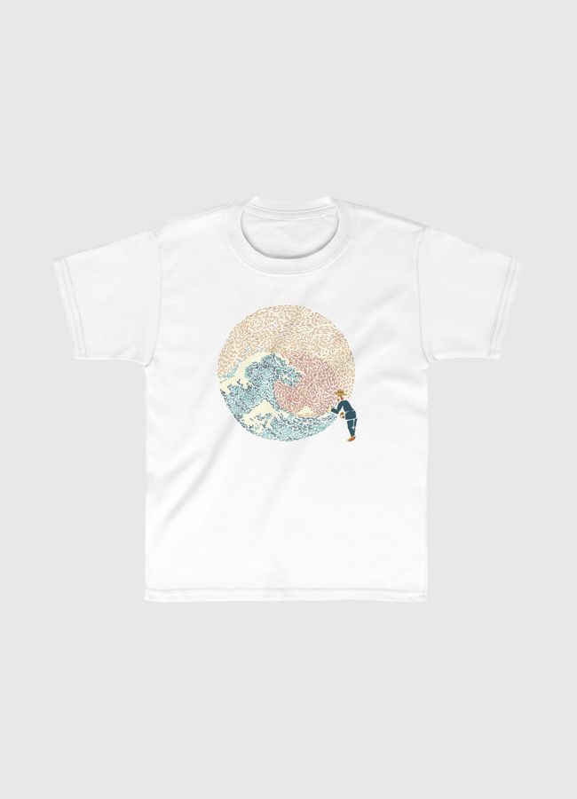 Kanagawa Wave Starry Night - Kids Classic T-Shirt