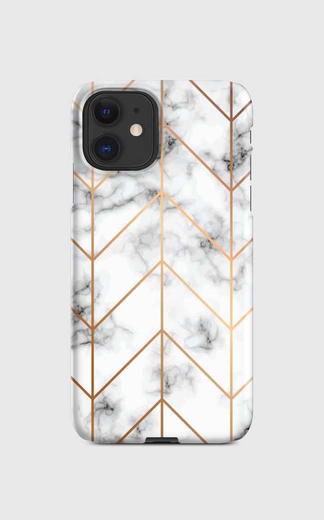 Marble and golden chevron - Regular Case