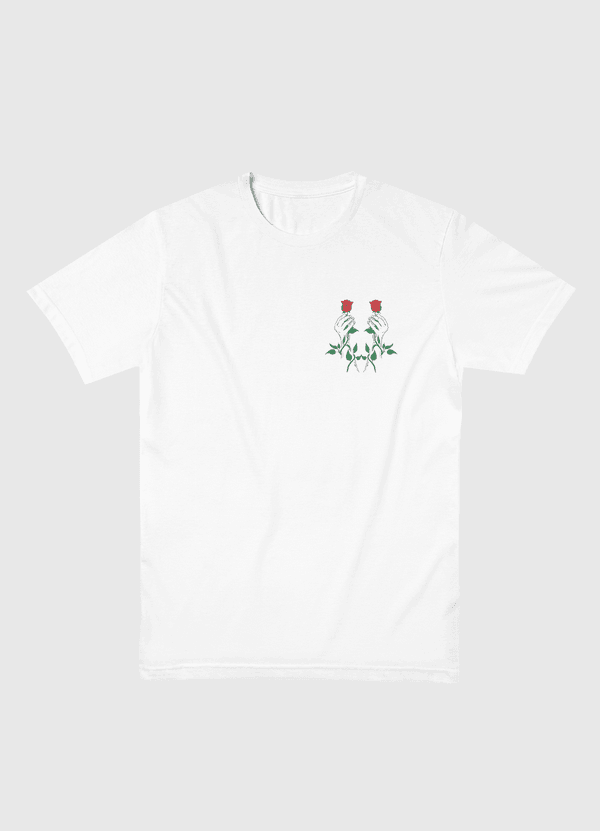 Hand and Flower Men Basic T-Shirt