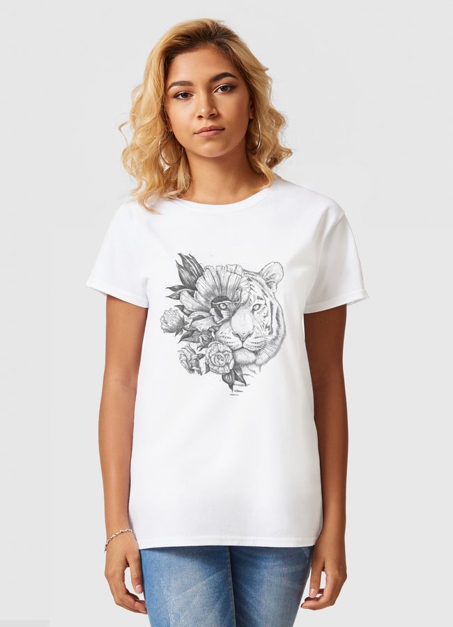 Floral tiger - Women Basic T-Shirt
