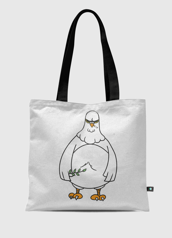 peace pigeon had enough  Tote Bag