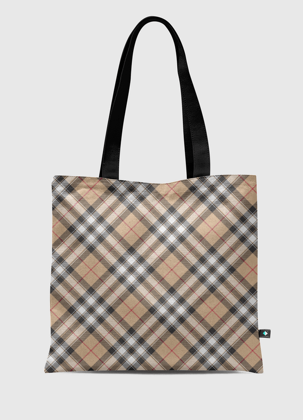 Rich Checked Clothes Tote Bag