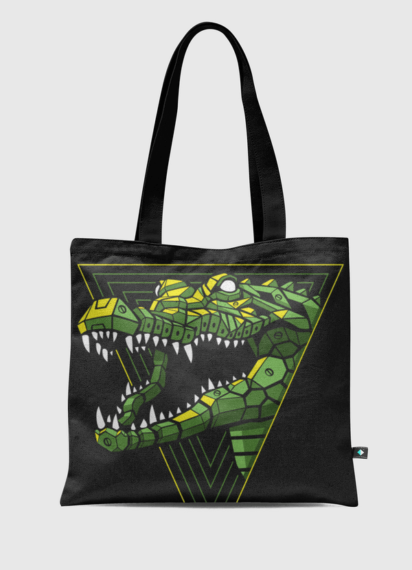 Cyber Crocodile Punk Tote Bag