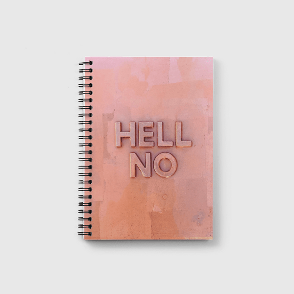 RoseGold Hell No Notebook