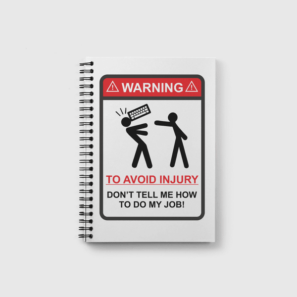 To Avoid Injury Notebook